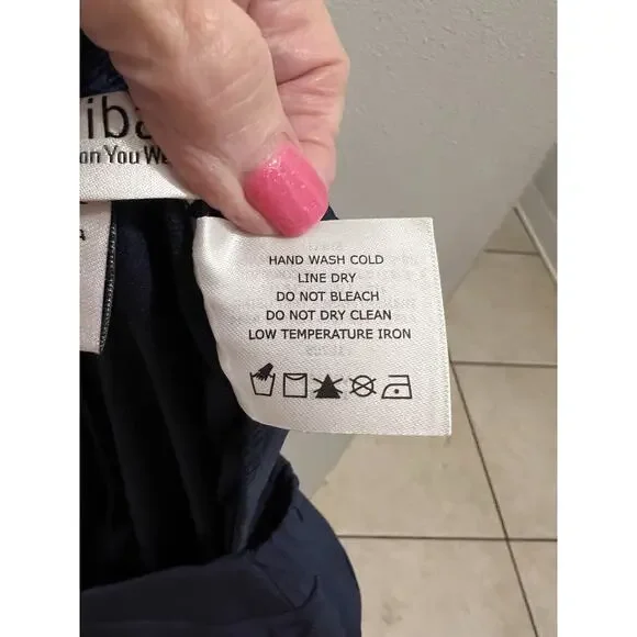 Coolibar Blue Swim Capri Pants Sz M Upf 50 Beachwear Resort Pockets - Picture 7 of 7